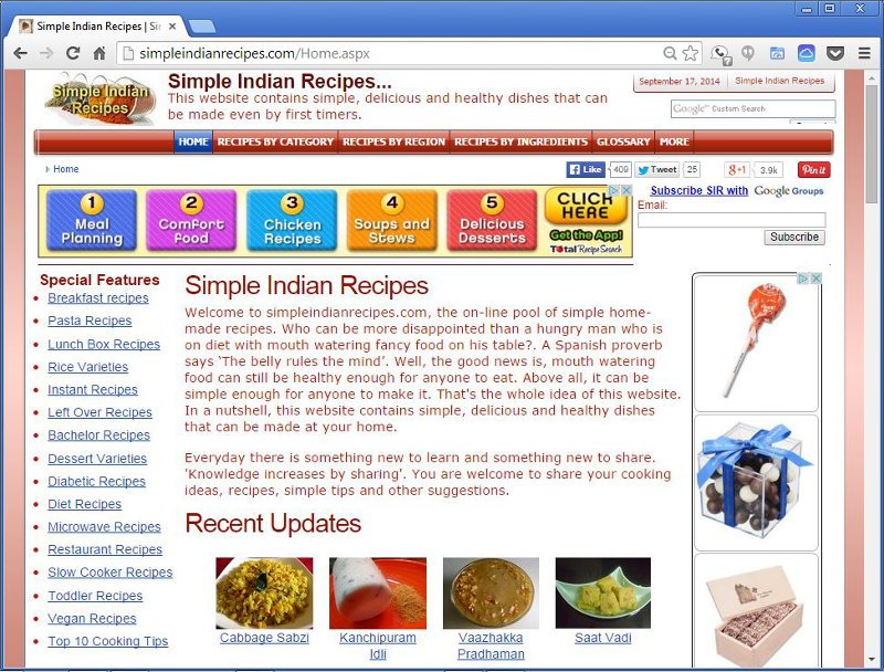 Simple Indian Recipes - History - version 2.0