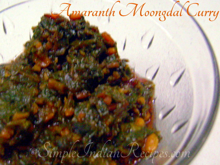 Amaranth Moong Dal Curry