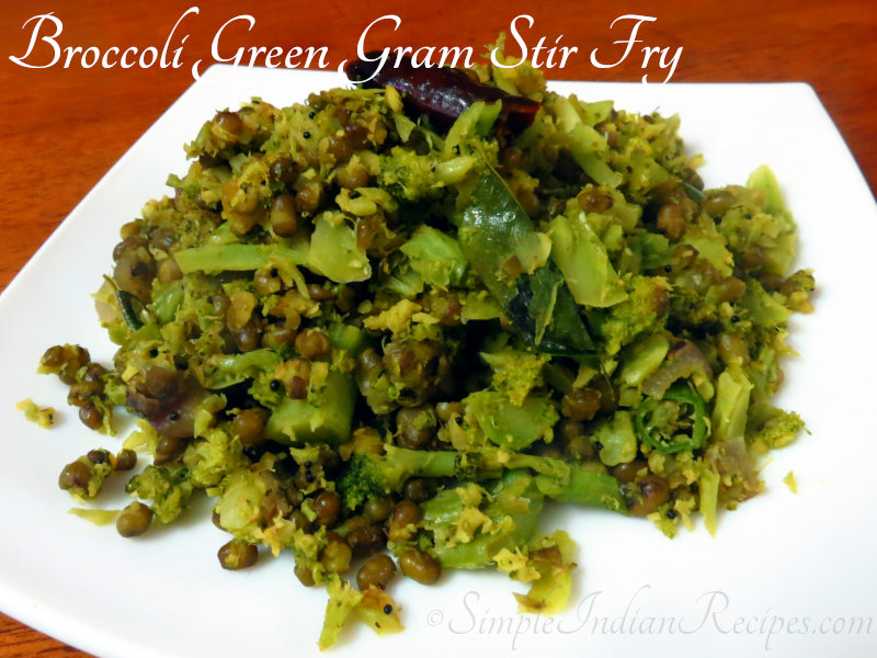 Broccoli Green Gram Stir Fry