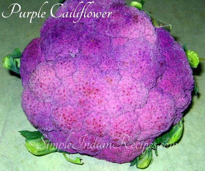 Aloo Gobhi Matar with Purple Cauliflower