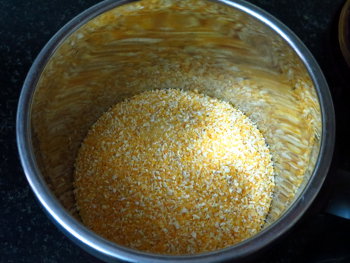 Corn Puttu Preparation Steps