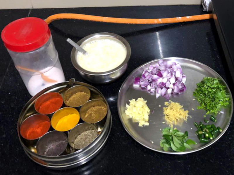 Maharashtrian Pithla Ingredients