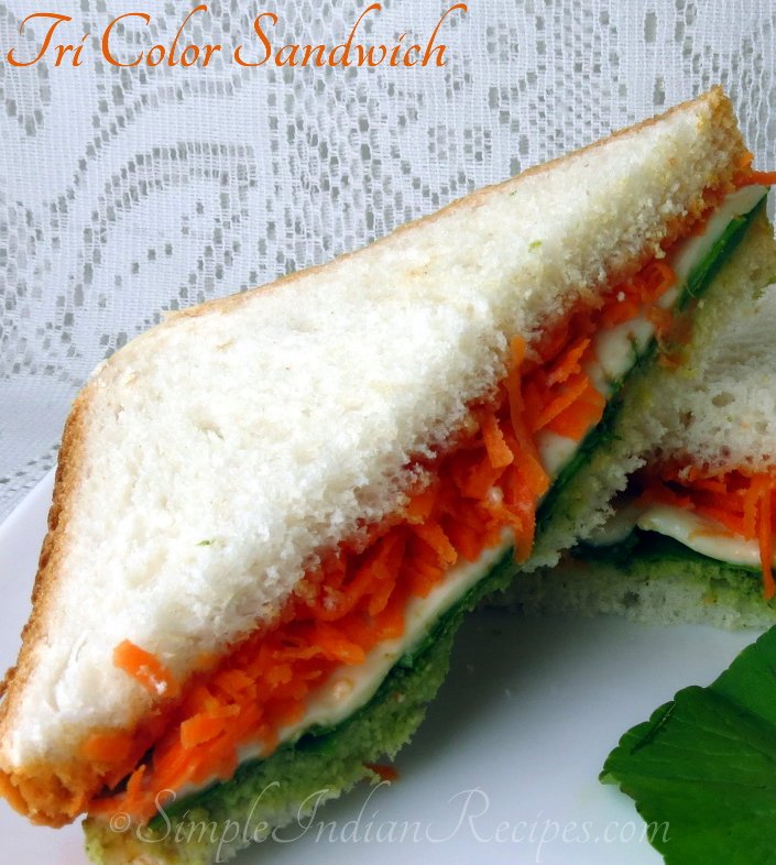 Tricolor Vegetable Sandwich