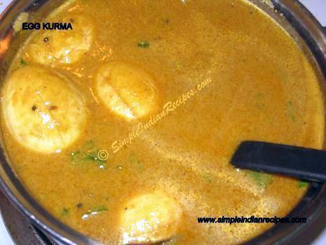 Egg Kurma with hard boiled egg