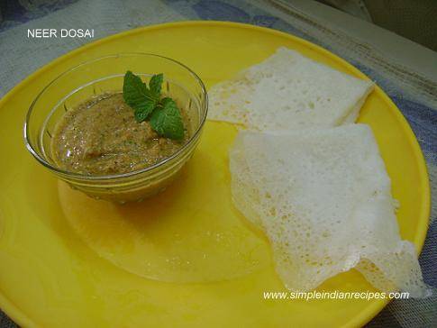 Neer Dosa Without Coconut