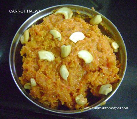 Quick Milk Powder Carrot Halwa