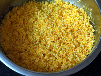 Corn Puttu Preparation Steps