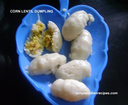 Corn Lentil Dumplings