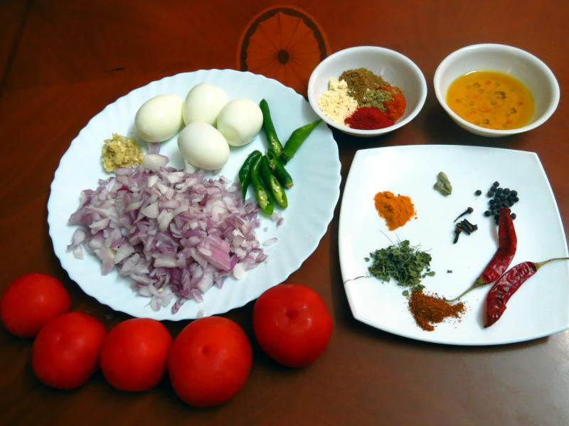 Dabha Style Egg Curry Ingredients