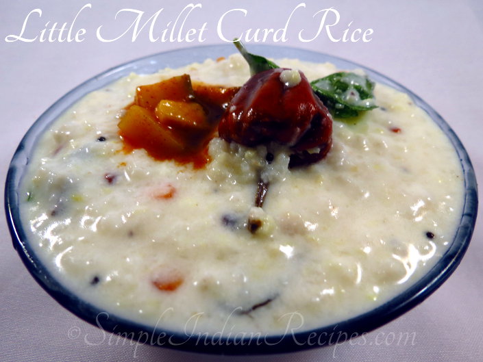 Little Millet Curd Rice, Samai Thayir Sadam