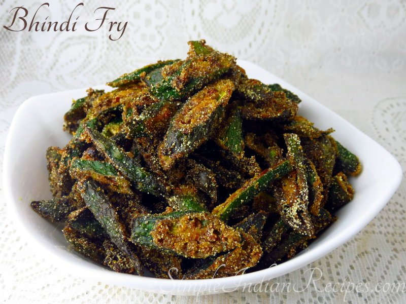 Kurkuri Bhindi Fry Crispy Okra Fry Simple Indian Recipes