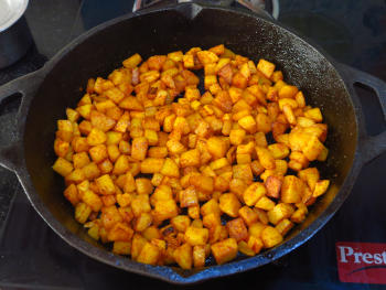 Radish Potato Fry Preparation Step