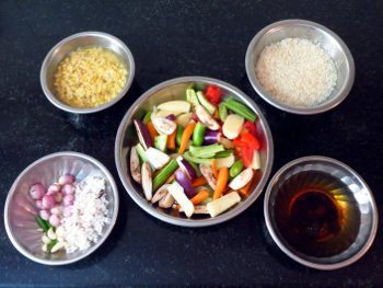 Sambar Rice Preparation Steps