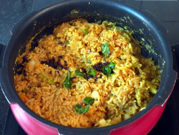 Sambar Rice Preparation Steps