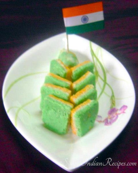 Tricolour Rava Cake