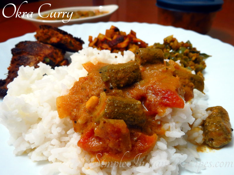 Okra Curry with rice