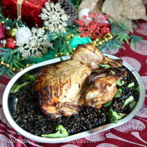 Wild Rice Pilaf with Roasted Chicken
