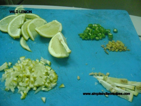 Wild Lemon Pickle Prepararion Step