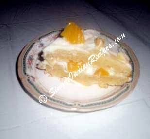 eggless peach cake