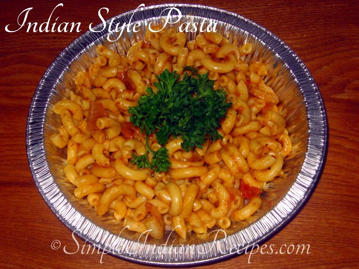 Indian Style Vegetarian Pasta