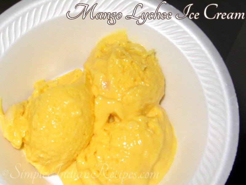Mango Lychee Ice Cream